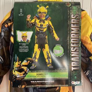 Transformers  Bumblebee Halloween Costume Muscle Jumpsuit Mask Small (3T/4T) NWT